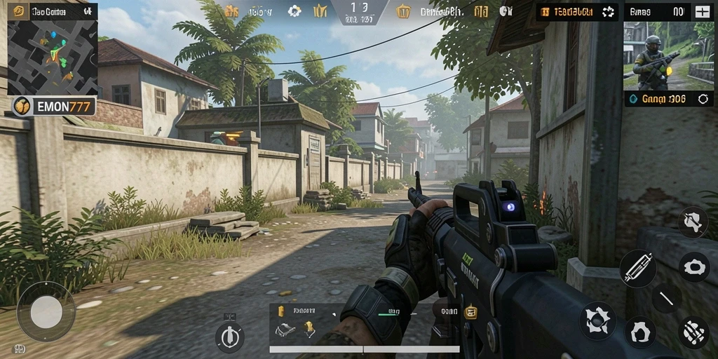 Tampilan gameplay EMON777 yang mendebarkan dan penuh aksi.