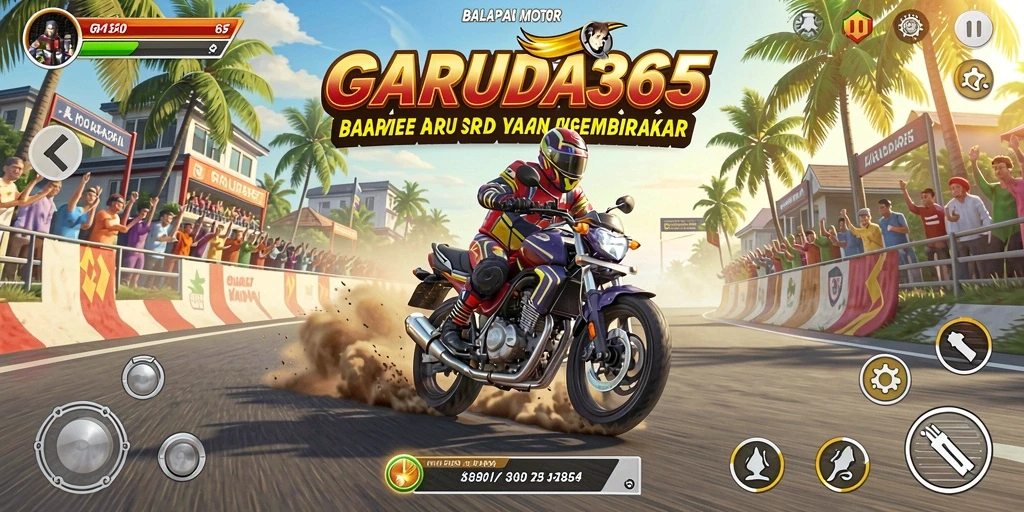 Gameplay seru GARUDA365 dengan balapan motor yang mendebarkan.