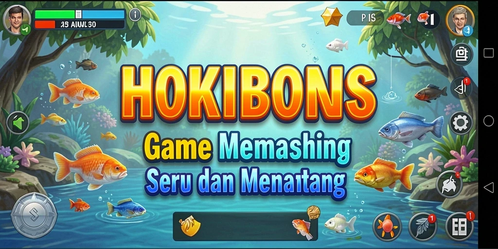 Screenshot HOKIBONUS menampilkan pengalaman gameplay memancing yang mengasyikkan.