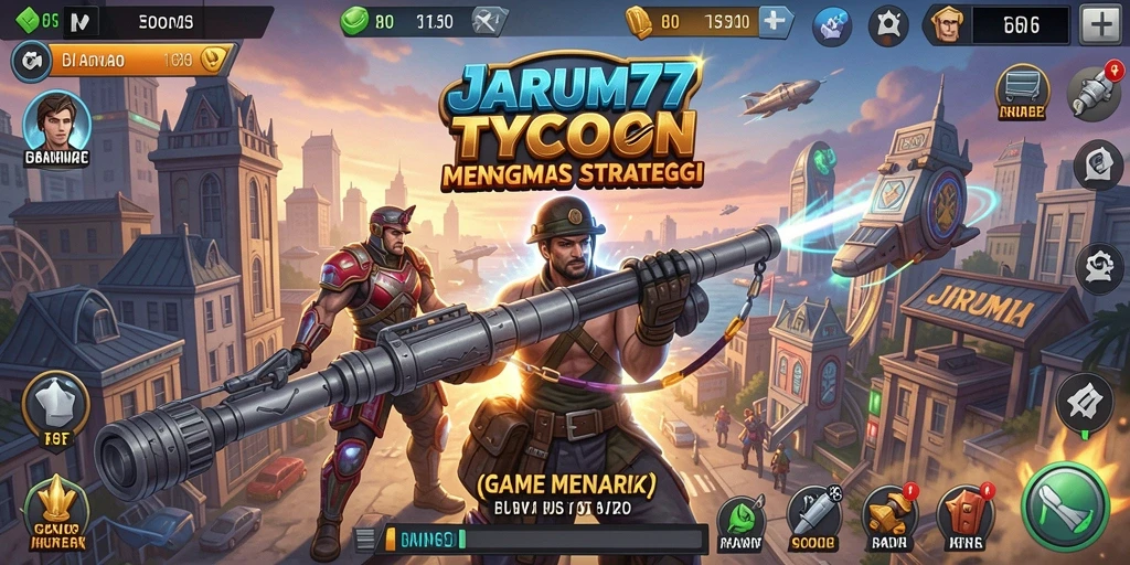 Tampilan gameplay menarik dari JARUM77 yang menampilkan strategi Tycoon.