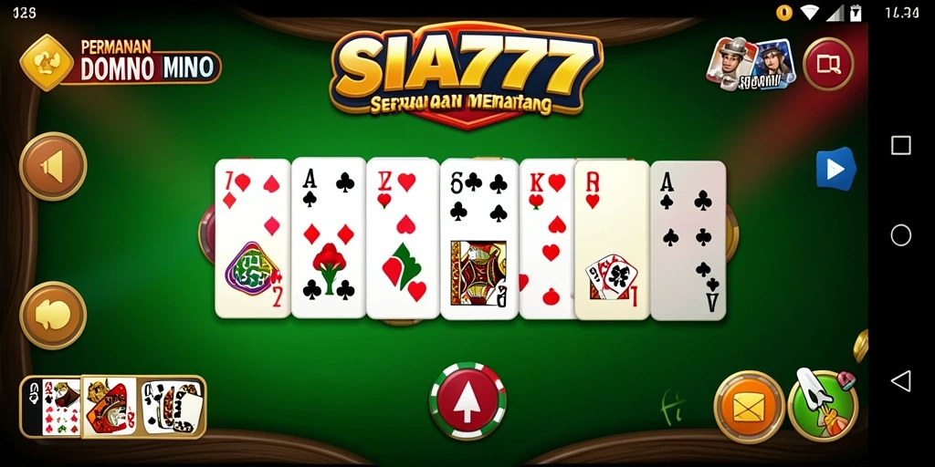 Tampilan gameplay Domino SIA777 yang mengasyikkan dan penuh warna.